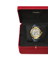 Pasha De Cartier, 41 Mm, Automatic, Yellow Gold, 2 Interchangeable Leather Straps