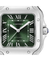 Santos De Cartier, Medium, Automatic, Steel, Interchangeable Steel And Leather Bracelets