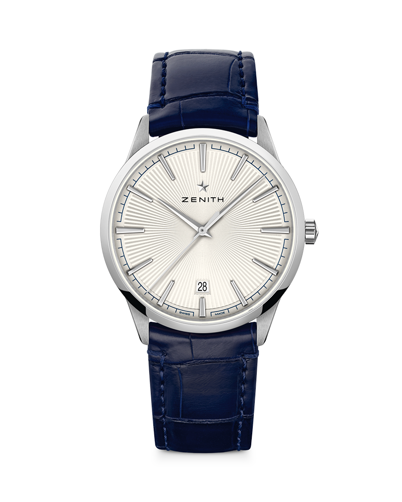 Zenith - Elite Classic Watch for Men with Blue Leather Strap