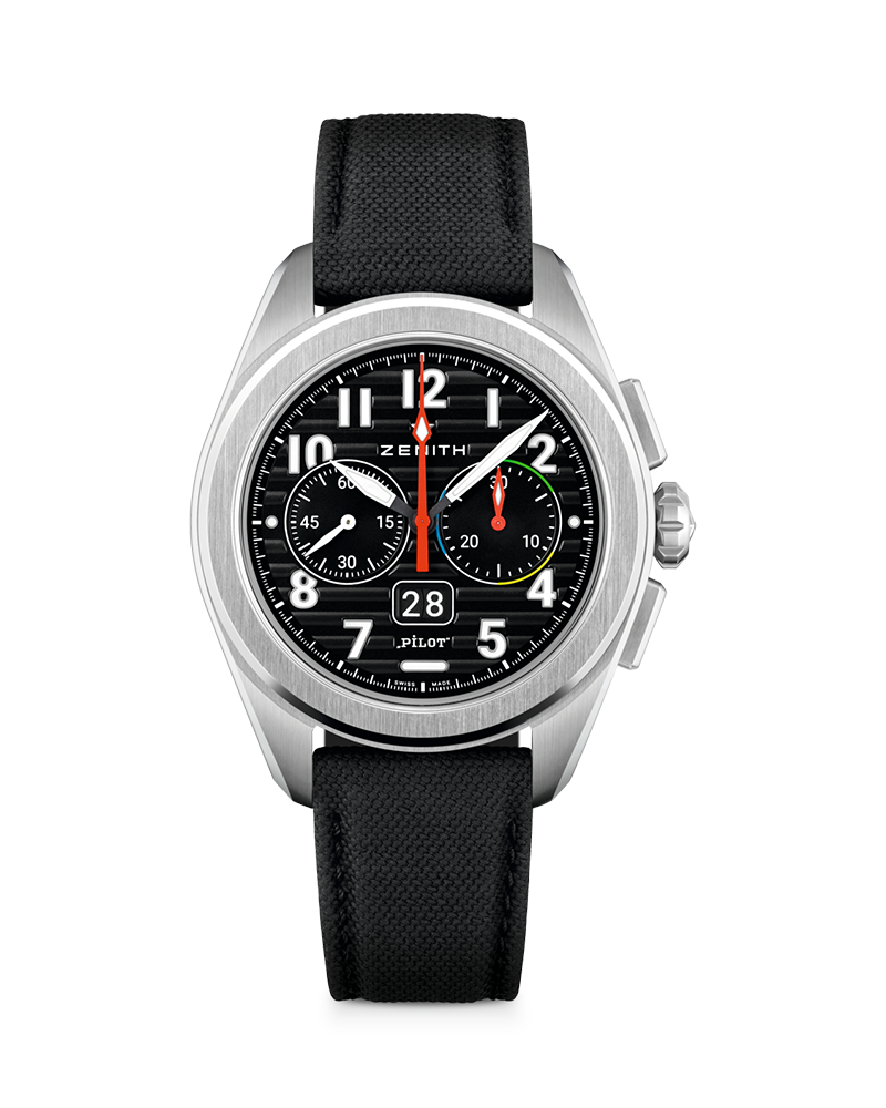 Zenith - Pilot Chronographe Flyback Big Watch for Men with Black
