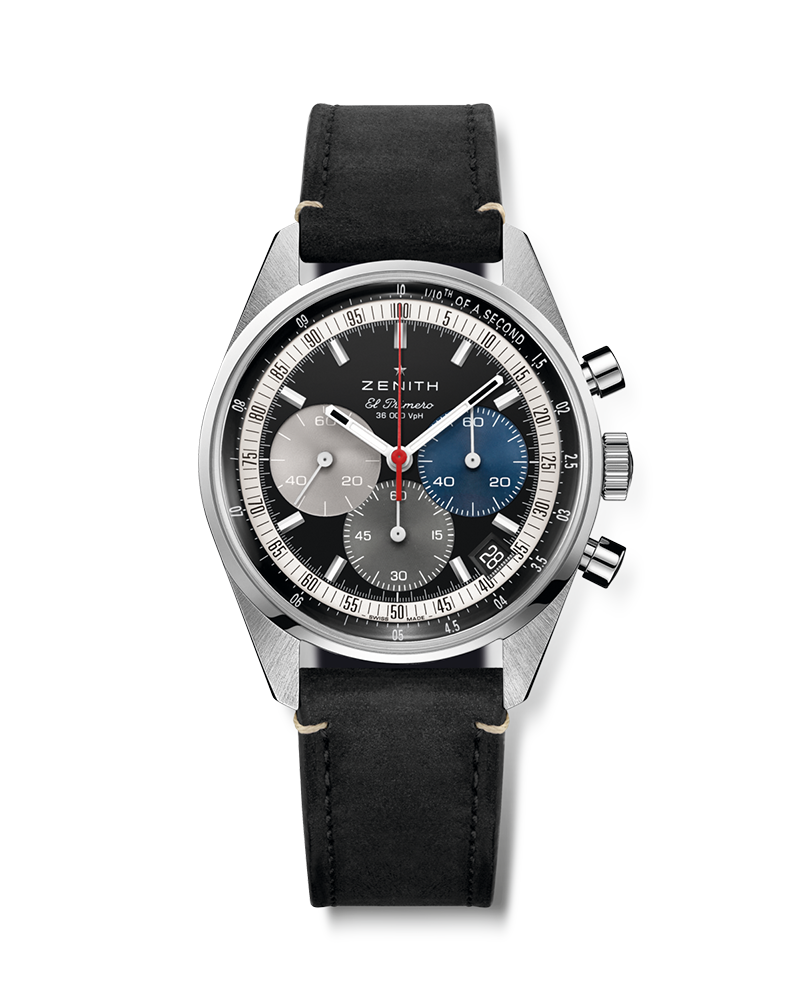 Zenith - Chronomaster Original Watch with Black Leather Strap