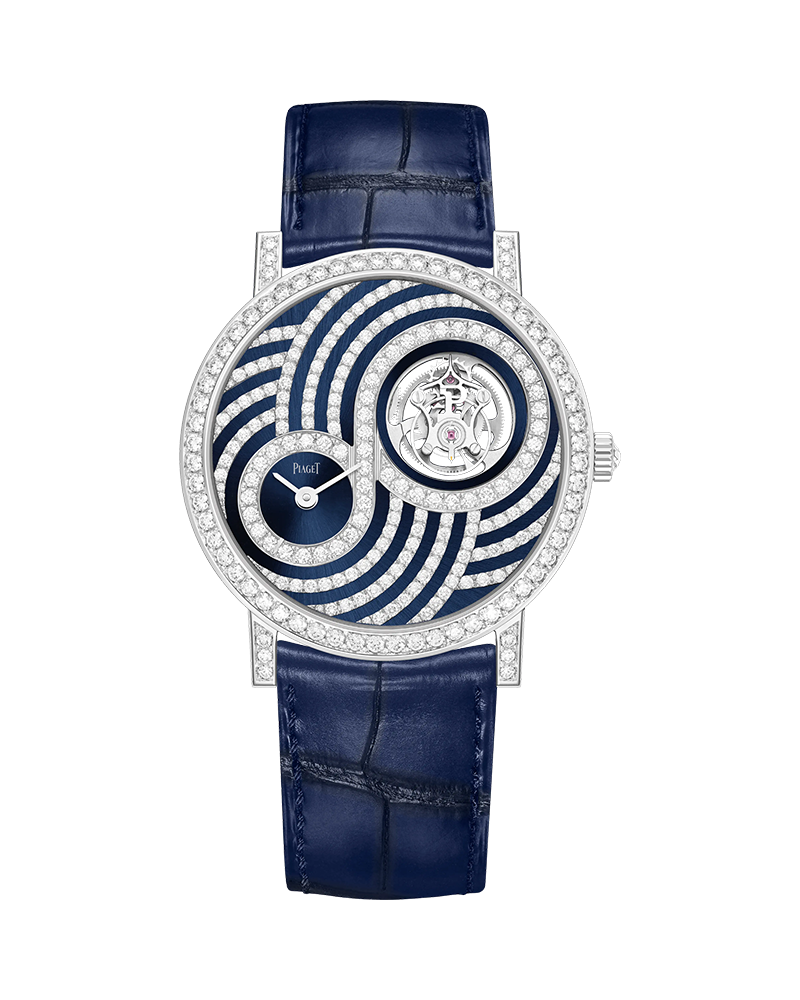 Piaget Altiplano Tourbillon Watch for Men with Blue Leather