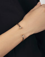 ROSE GOLD DIAMOND OPEN BANGLE BRACELET (SIZE 17)