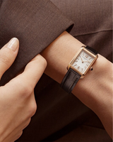 Hampton Quartz Watch, 18K Pink Gold Titanium - 35 x 22 mm