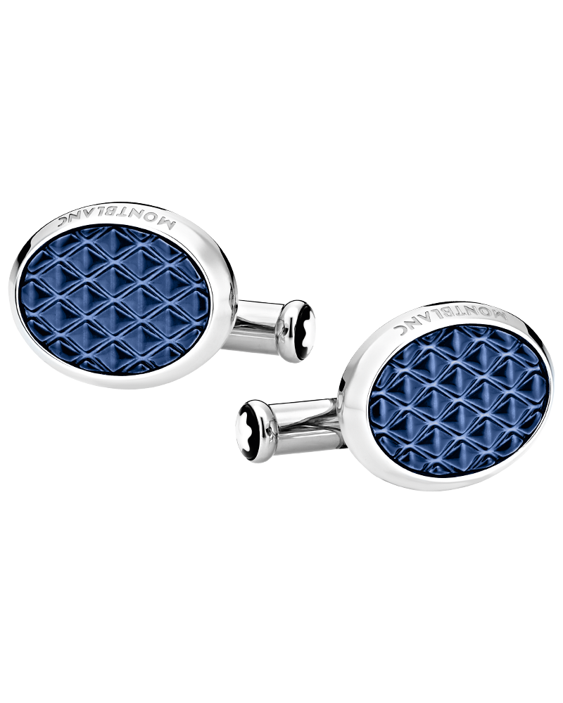 Montblanc - Meisterstück Cufflinks Oval Steel Lacquer - MB126132