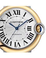 BALLON BLEU DE CARTIER WATCH 36 MM, AUTOMATIC MECHANICAL MOVEMENT, YELLOW GOLD, STEEL