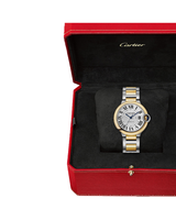 BALLON BLEU DE CARTIER WATCH 36 MM, AUTOMATIC MECHANICAL MOVEMENT, YELLOW GOLD, STEEL