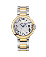 BALLON BLEU DE CARTIER WATCH 36 MM, AUTOMATIC MECHANICAL MOVEMENT, YELLOW GOLD, STEEL