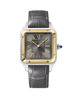 SANTOS-DUMONT WATCH,LARGE,STEEL YELLOW GOLD