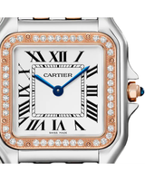 Panthere De Cartier, Medium, Rose Gold And Steel, Diamonds