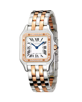 Panthere De Cartier, Medium, Rose Gold And Steel, Diamonds