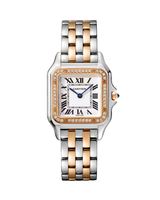 Panthere De Cartier, Medium, Rose Gold And Steel, Diamonds