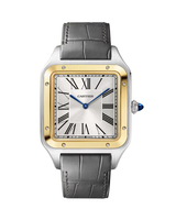 Santos Dumont watch, Extra Large, Steel Gold