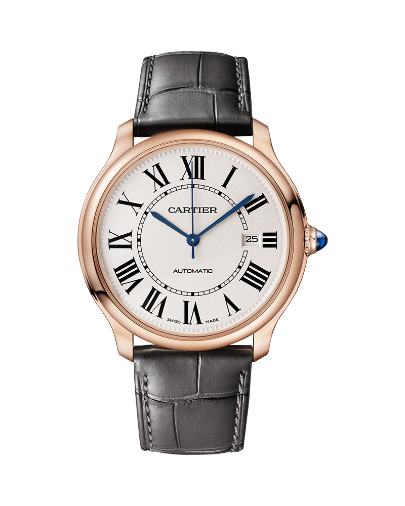 Cartier Ronde Louis Cartier 40 mm Rose Gold Leather WGRN0011