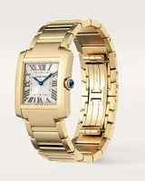 TANK FRANCAISE, MEDIUM, QUARTZ, YELLOW GOLD