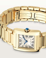 TANK FRANCAISE, SMALL, QUARTZ, YELLOW GOLD