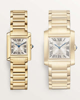 TANK FRANCAISE, SMALL, QUARTZ, YELLOW GOLD