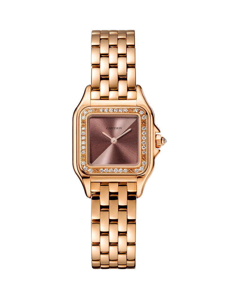 PANTHÈRE DE CARTIER, SMALL, QUARTZ, ROSE GOLD, DIAMONDS