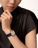 RONDE LOUIS CARTIER, 36 MM, ROSE GOLD, DIAMONDS, LEATHER