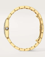 TANK FRANCAISE, SMALL, QUARTZ, YELLOW GOLD, DIAMONDS