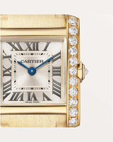 TANK FRANCAISE, SMALL, QUARTZ, YELLOW GOLD, DIAMONDS