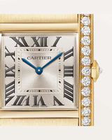 TANK FRANCAISE, MEDIUM, QUARTZ, YELLOW GOLD, DIAMONDS