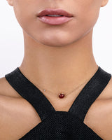 ROSE GOLD CARNELIAN DIAMOND PENDANT