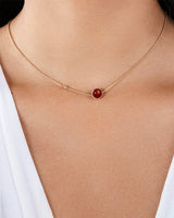 ROSE GOLD CARNELIAN DIAMOND PENDANT