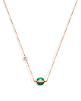 ROSE GOLD MALACHITE DIAMOND PENDANT