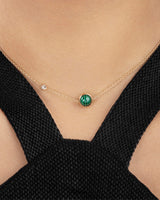 ROSE GOLD MALACHITE DIAMOND PENDANT