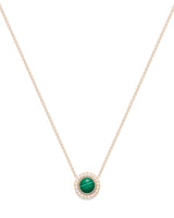 ROSE GOLD MALACHITE DIAMOND PENDANT