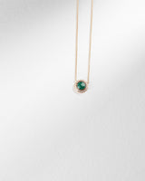 ROSE GOLD MALACHITE DIAMOND PENDANT