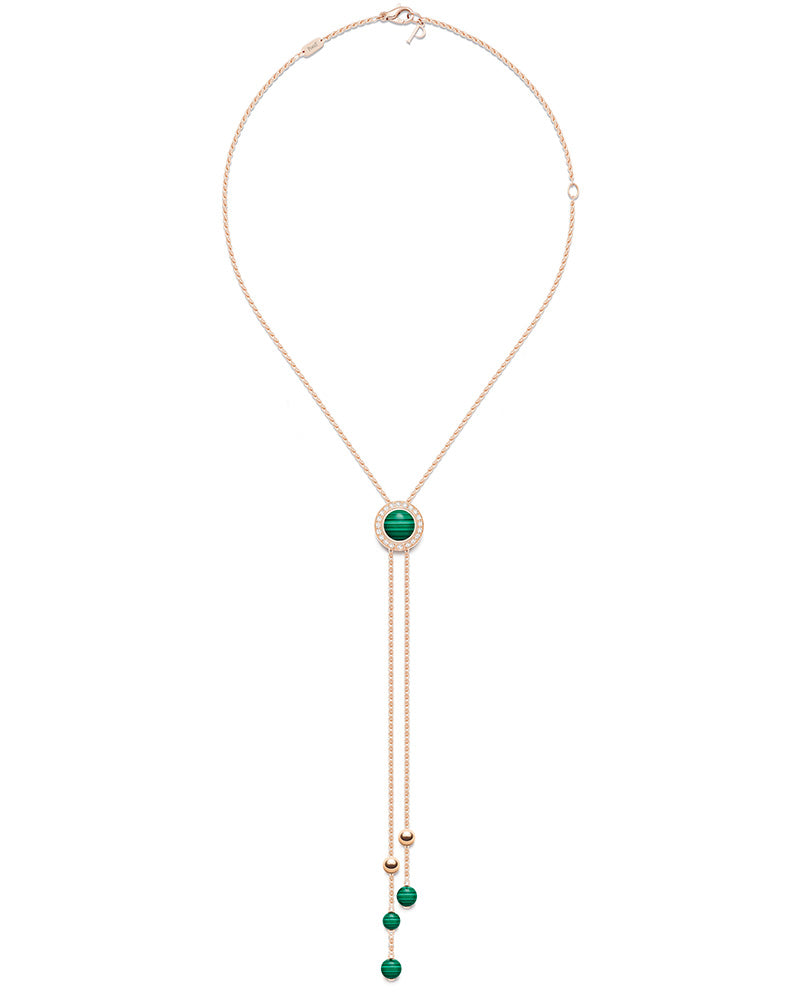 Piaget Possession Sky Pendant Rose Gold 5N Diamonds Malachite