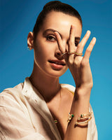 ROSE GOLD DIAMOND OPEN BANGLE BRACELET (SIZE 17)