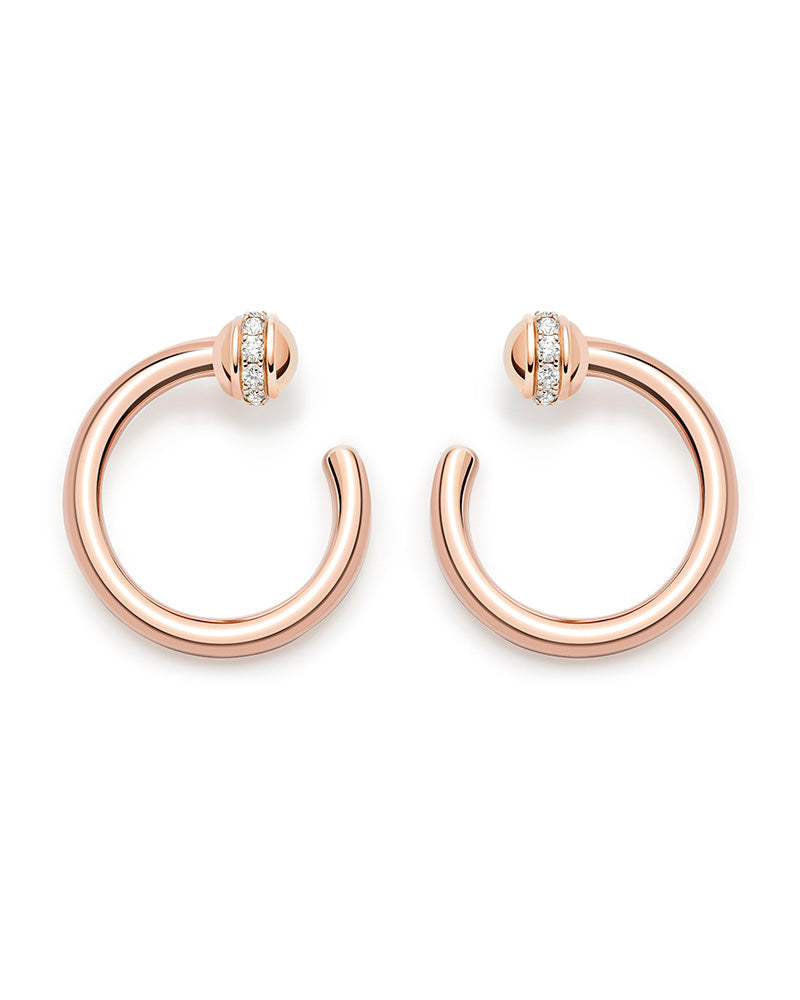 Petite Mina Huggie Hoop Earrings Rose Gold