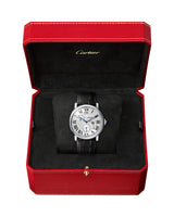 ROTONDE DE CARTIER, LARGE DATE, RETROGRADE SECOND TIME ZONE AND DAY NIGHT INDICATOR, 42MM, STEEL, LEATHER