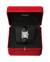 TANK MUST, SMALL, QUARTZ, STEEL, DIAMONDS, LEATHER