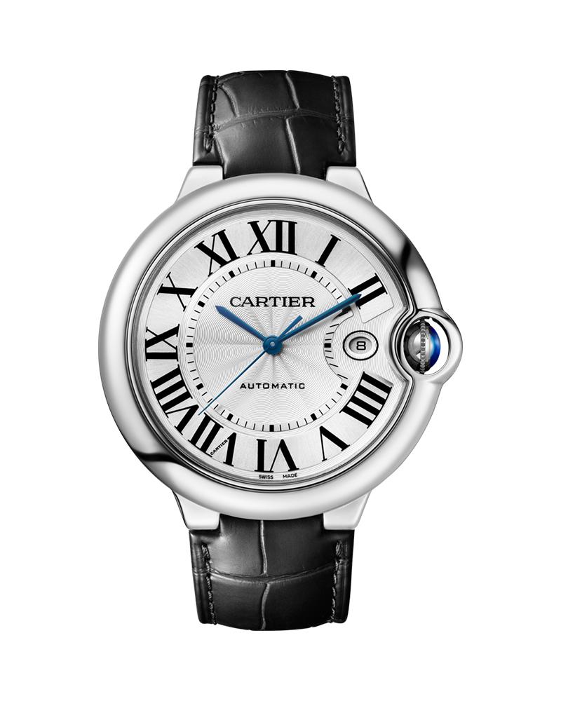 Cartier Ballon Bleu De Cartier Watch, 42mm, Steel, Leather WSBB0026
