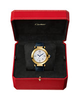 PASHA DE CARTIER, 41 MM, AUTOMATIC MOVEMENT, YELLOW GOLD, 2 INTERCHANGEABLE LEATHER STRAPS