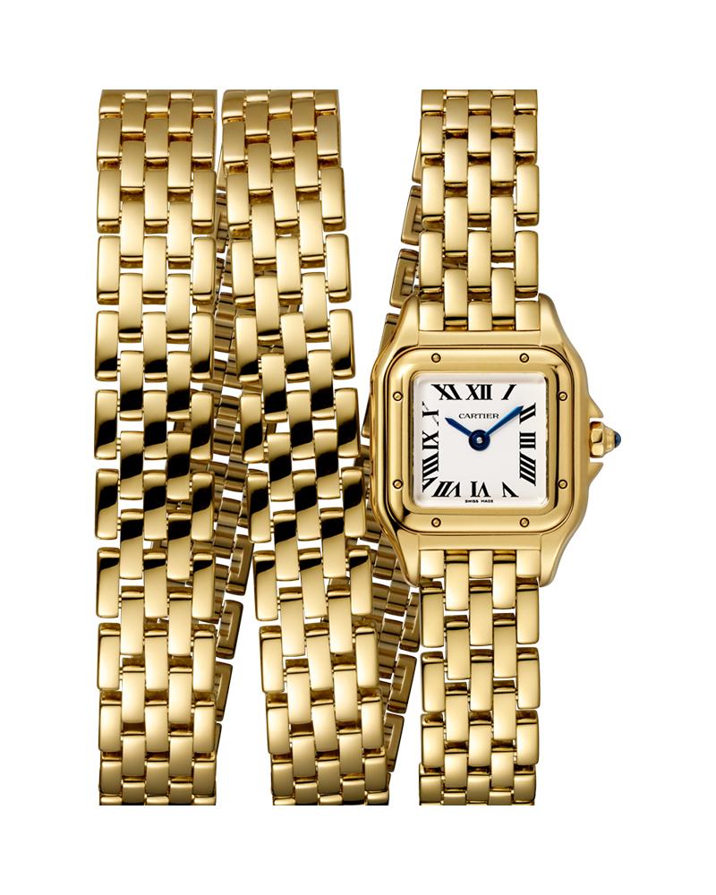 Cartier Tank Louis Cartier Small Quartz Yellow Gold Silver Dial