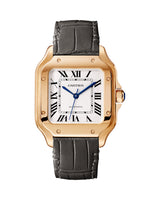 SANTOS DE CARTIER, MEDIUM, AUTOMATIC, ROSE GOLD, INTERCHANGEABLE METAL AND LEATHER BRACELETS