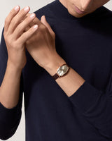 TONNEAU, LARGE, HAND WOUND, ROSE GOLD, LEATHER