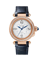 PASHA DE CARTIER, 35 MM, AUTOMATIC MOVEMENT, ROSE GOLD, DIAMONDS, INTERCHANGEABLE METAL AND LEATHER STRAPS