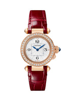 PASHA DE CARTIER, 30MM, QUARTZ, ROSE GOLD, DIAMONDS, INTERCHANGEABLE METAL AND LEATHER STRAP