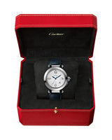 PASHA DE CARTIER, 41 MM, AUTOMATIC MOVEMENT, STEEL, 2 INTERCHANGEABLE LEATHER STRAPS