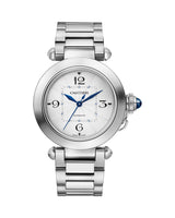 PASHA DE CARTIER, 35 MM, AUTOMATIC MOVEMENT, STEEL, INTERCHANGEABLE METAL AND LEATHER STRAPS