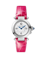 PASHA DE CARTIER, 30MM, QUARTZ, STEEL, INTERCHANGEABLE METAL AND LEATHER STRAP