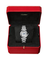 PASHA DE CARTIER, 30MM, QUARTZ, STEEL, INTERCHANGEABLE METAL AND LEATHER STRAP