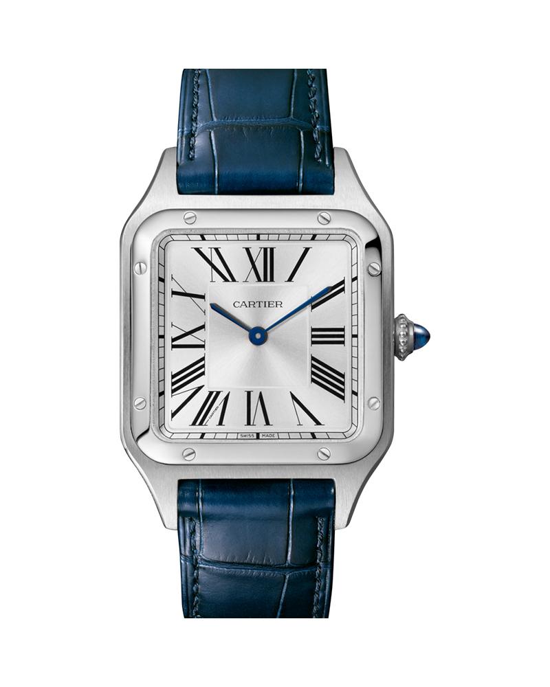 Cartier - Santos Dumont Large Watch with Blue Leather Strap