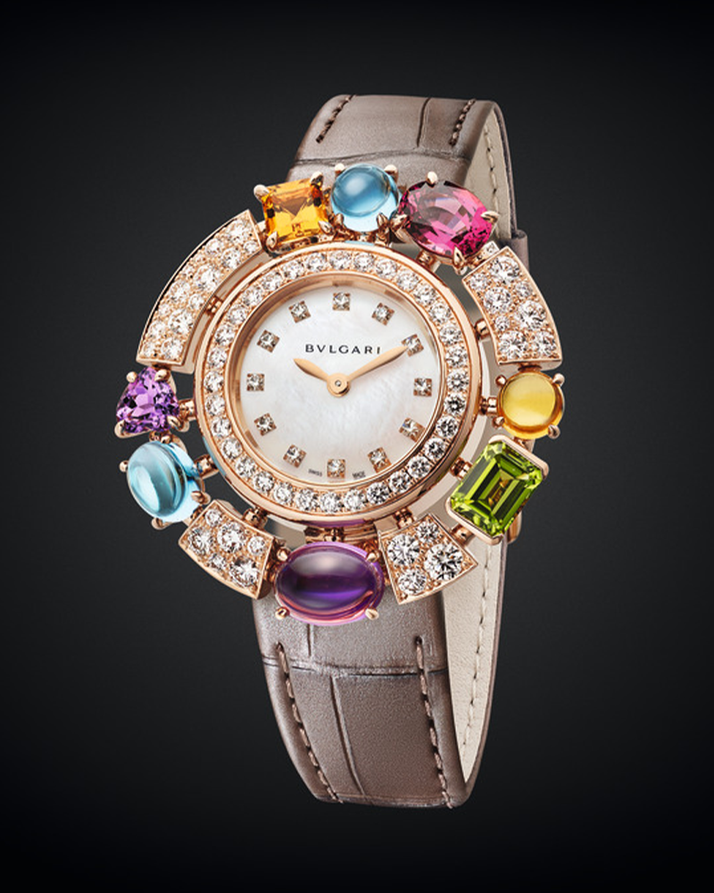 Bvlgari - Allegra Watch for Women in Rose Gold with Brown Leather Bvlgari - Allegra Watch for Women in Rose Gold with Brown Leather